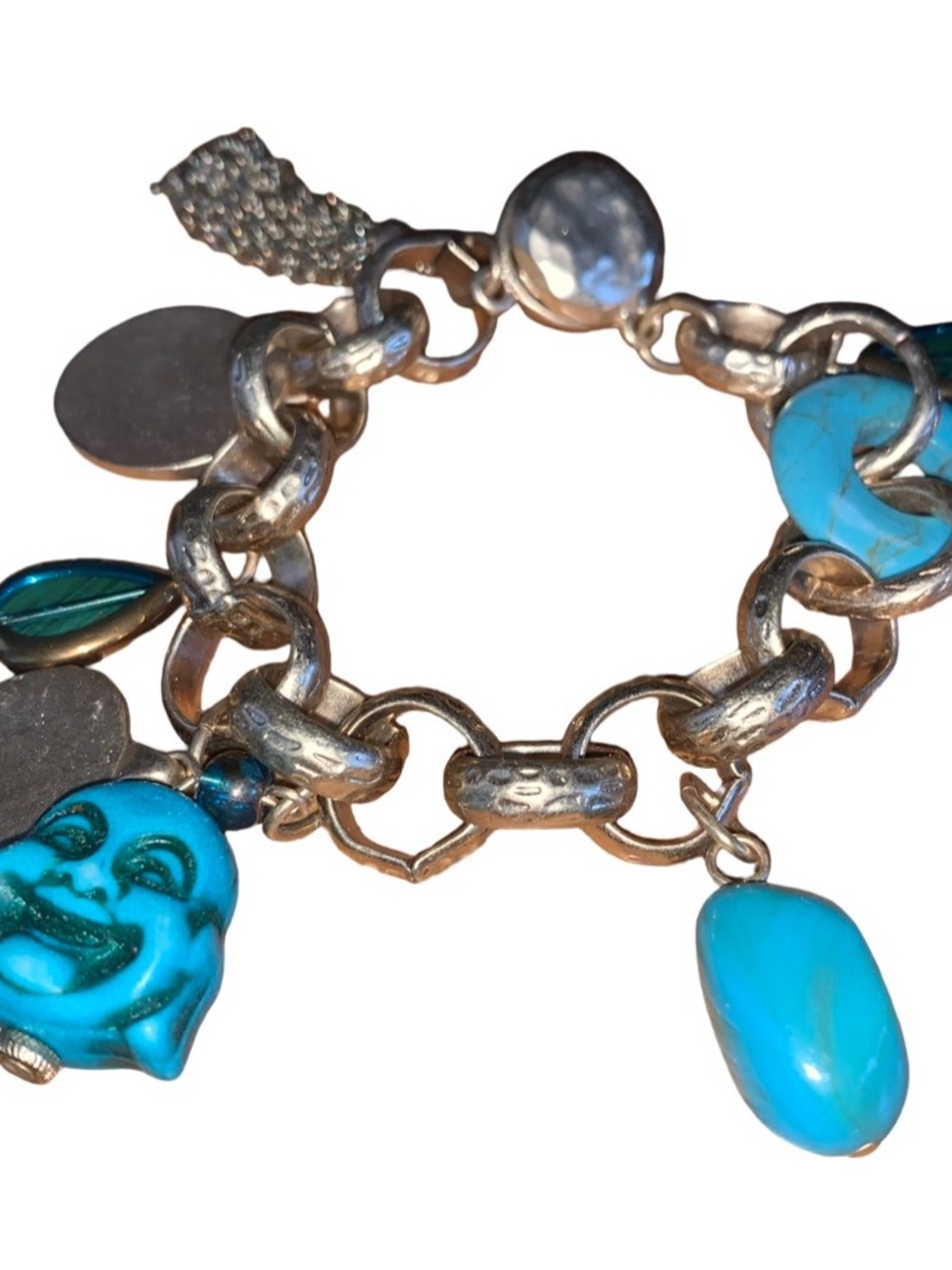 Chico’s Turquoise Color Buddha Bracelet